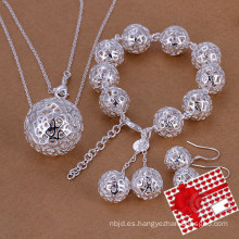 El collar caliente delicado de la joyería de la aleación de la forma de la bola de la plata de la venta fija los regalos